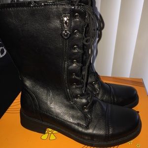 New Cute Black Women Military Combat Tall Boots🍃