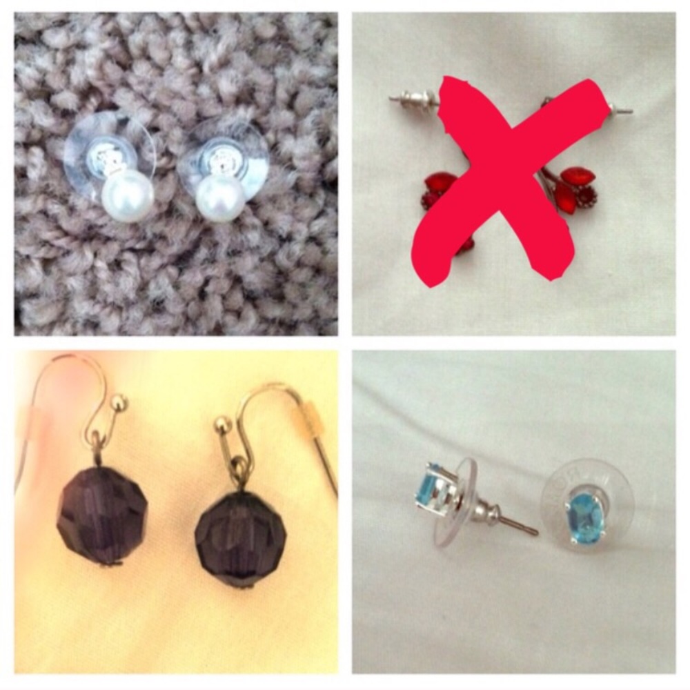 Bundle of three assorted earrings
