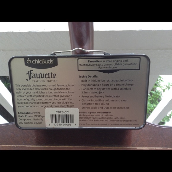 ***CHICBUDS FAUVETTE Platinum Edition SPEAKER***1 - Picture 2 of 3