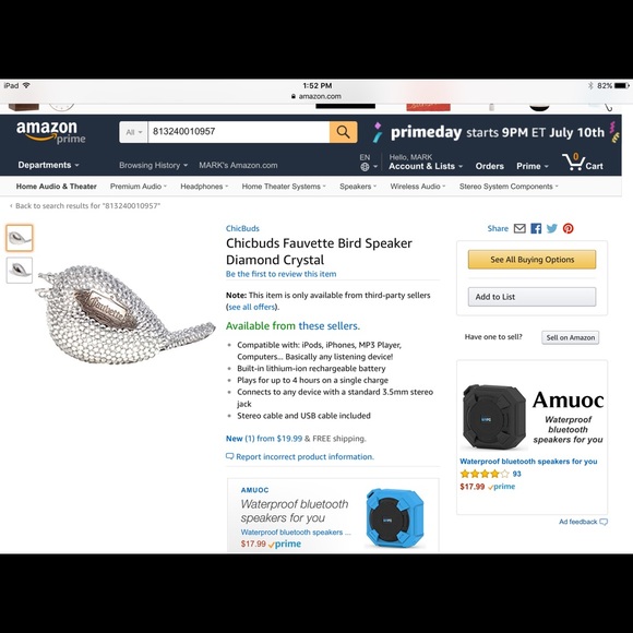 ***CHICBUDS FAUVETTE Platinum Edition SPEAKER***1 - Picture 3 of 3