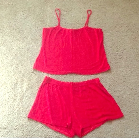 Sold Red Hearts shorts and top pajamas/sleepwear