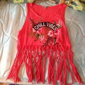 Never Worn Fringe CropTop