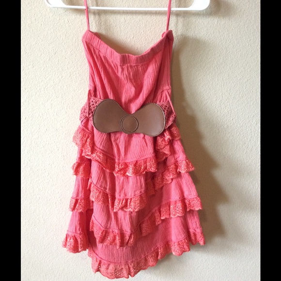 Coral strapless dress!🌺 - Picture 1 of 4