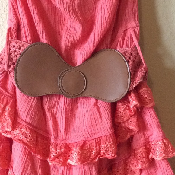 Coral strapless dress!🌺 - Picture 3 of 4