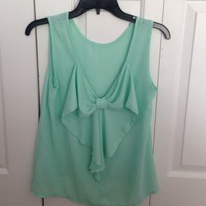 Sheer Bow-Back Blouse