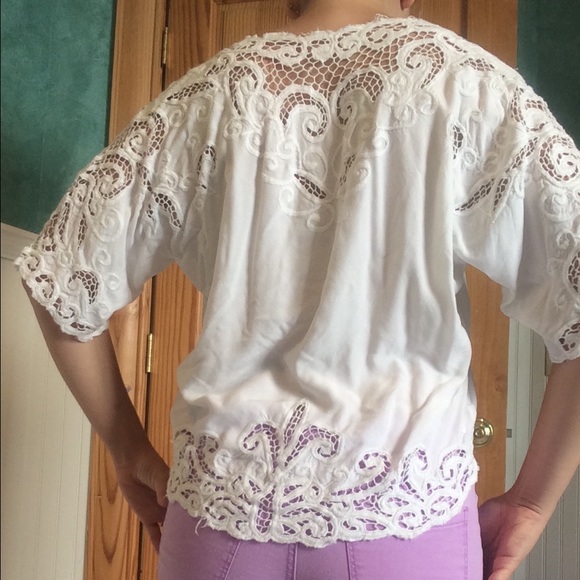 White crochet detail top - Picture 2 of 4