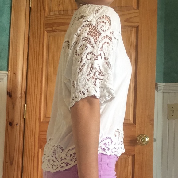 White crochet detail top - Picture 3 of 4