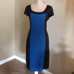 Royal blue and black dress, size 14