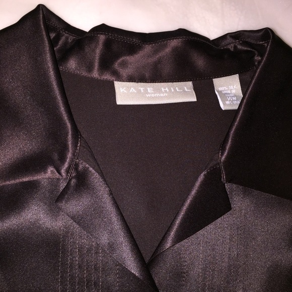 MOCHA BROWN - Kate Hill 100% silk career top