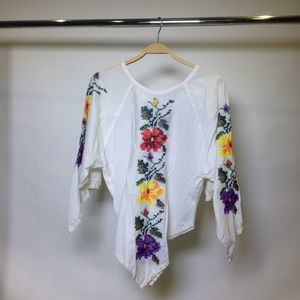 ✨🌈 HIPPIE FLORAL EMBROIDERED SUMMER FESTIVAL TOP