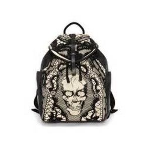 Alexander McQueen Skull and Lace Print Backpack