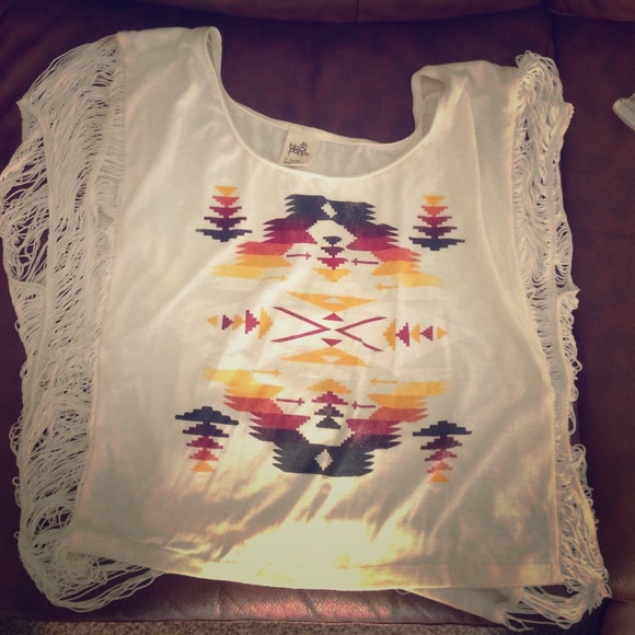 Oversized tribal print shirt