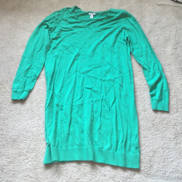 Turquoise sweater dress