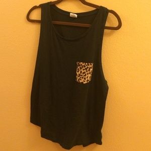 Black muscle tank