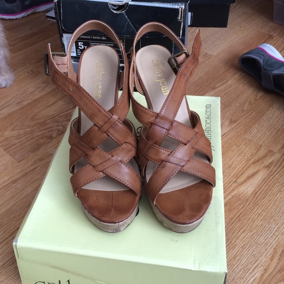 Cathy jean wedges size 7.5 women's