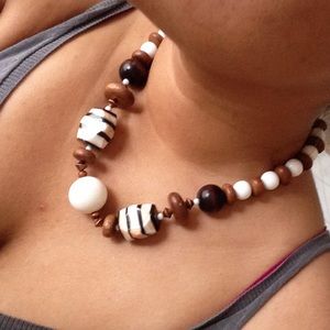 Wood artesian necklace