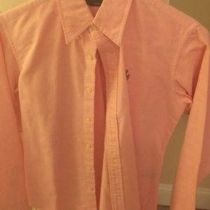 Light pink collared polo shirt