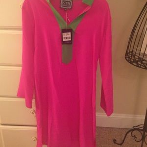 Sail to sable tunics hot pink and green