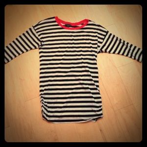 Striped Shirt Tunic Top *FREE W PURCHASE*
