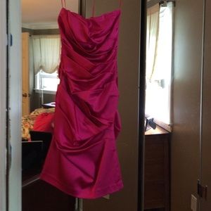 Hot pink formal dress