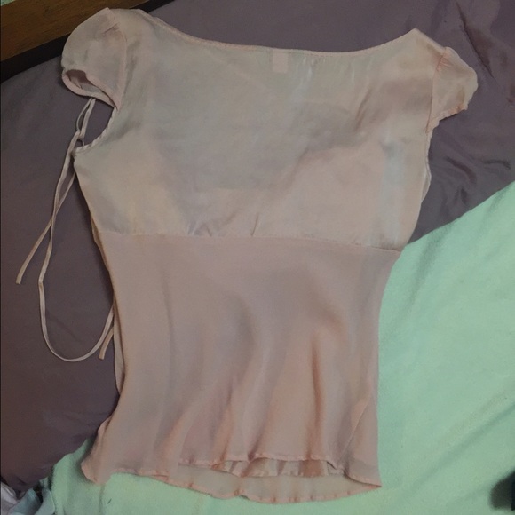 Pink satin blouse M - Picture 2 of 2