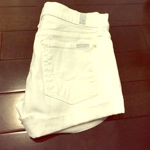 7 for all mankind white shorts