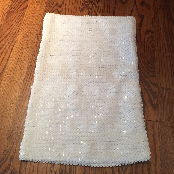 White sequin tubetop OR skirt