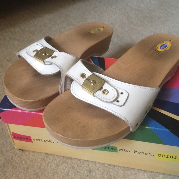 Dr. Scholl's white sandals