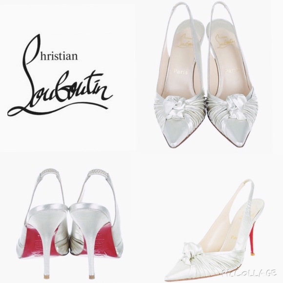 Christian Louboutin Shoes - Christian Louboutin Ivory Satin Slingbacks Bridal