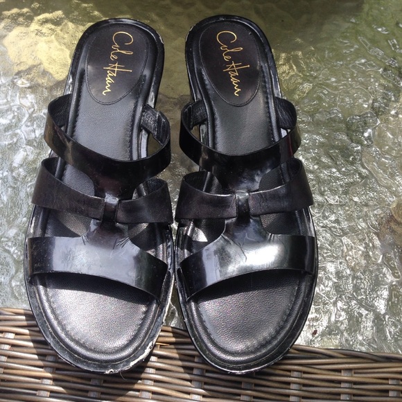 Cole Haan Black Leather Wedges with NikeAir soles