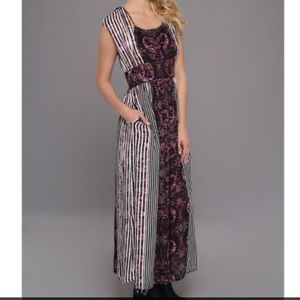 Free People Mayan Temple midnight combo dress
