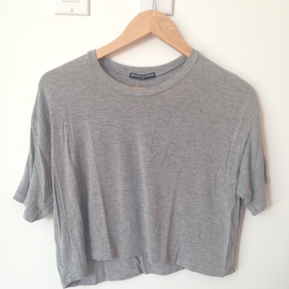 Crop grey Brandy Melville shirt
