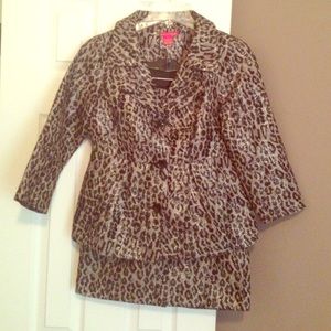 Sunny Leigh leopard print suit size 4