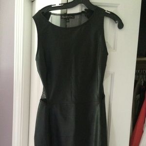 Black leather dress