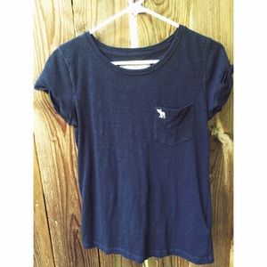 Abercrombie & Fitch Navy Pocket Tee