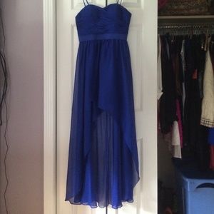 Aqua cobalt blue dress