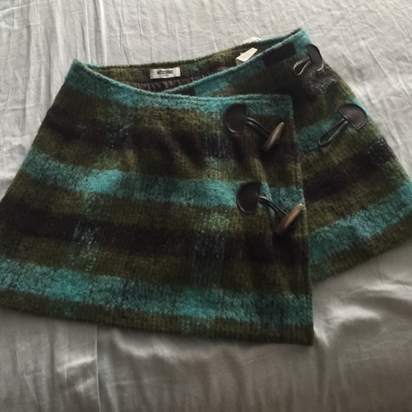 Moschino wool and Mohair teal, Army green & brown - Picture 2 of 4