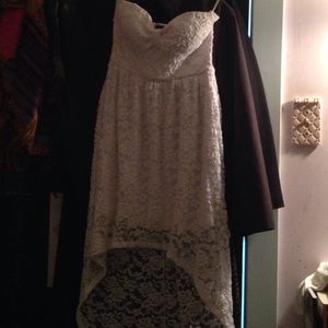 White high to low dress