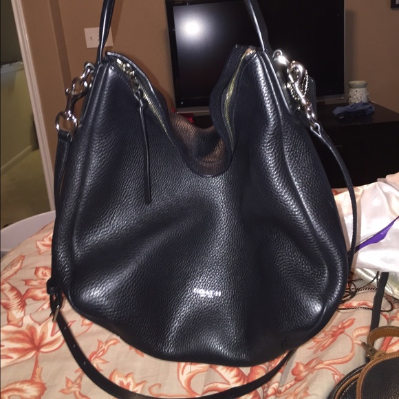 Like new black pebbles leather coach