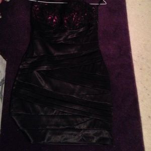 Black and pink homecoming/cocktail dress