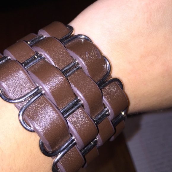 Beautiful brown leather bracelet