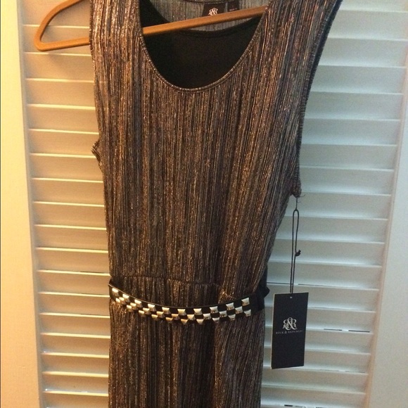 Rock & Republic metallic belted dress