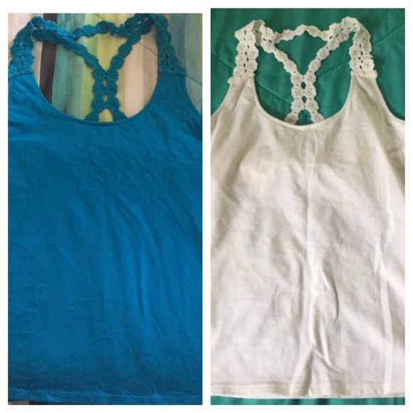 BUNDLE SALE! Blue and White Bra Top Tank