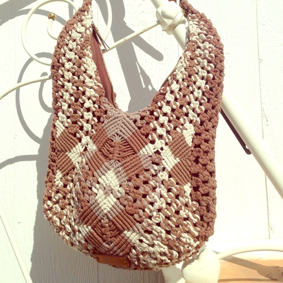 Lucky Brand Macrame hobo bag