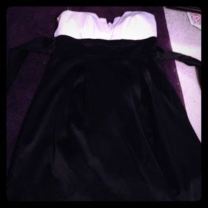 Black and white cocktail dress