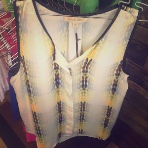 Black swan silk tank