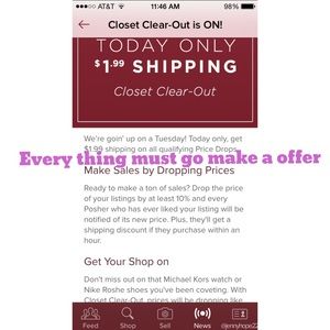 Make a offer trying to clear closet for new stuff.