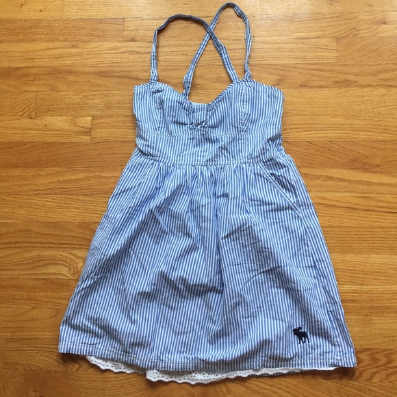 Abercrombie & Fitch blue and white stripe dress