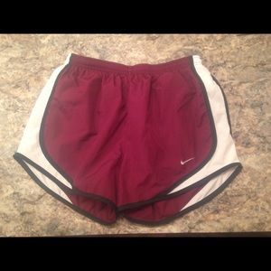 Maroon Nike dry fit shorts