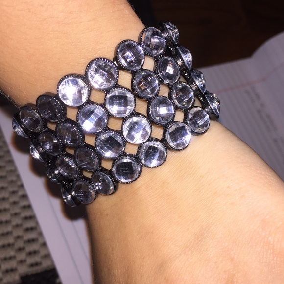 Studded black bracelet